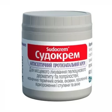 Судокрем крем д/зовн. заст. по 60 г у бан.