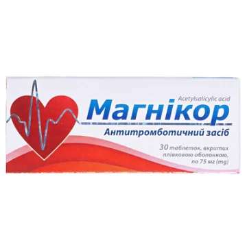 Магнікор таблетки, в/плів. обол. №30 (10х3)