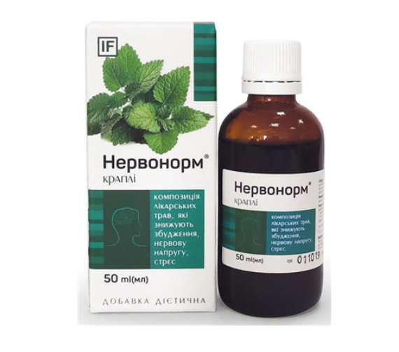Нервонорм краплі по 50 мл у флак.