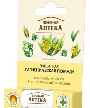Гігієнічна помада Зелена Аптека Захисна з олією жожоба, 3,6 г