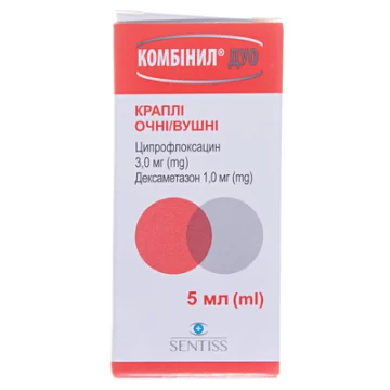 Комбінил дуо краплі оч./вуш. по 5 мл у флак.-крап. з криш. скариф.