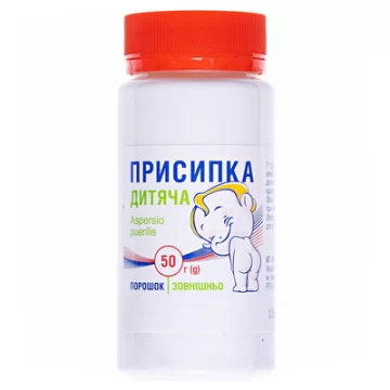 Присипка дитяча порошок по 50 г у бан. пласт.