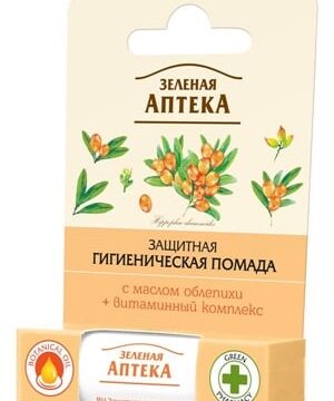 Гігієнічна помада Зелена Аптека Захисна з олією обліпихи, 3,6 г
