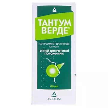 Тантум верде спрей д/рот. порож. 1.5 мг/мл по 30 мл у флак.