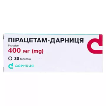 Пірацетам-Дарниця таблетки по 400 мг №30 (10х3)