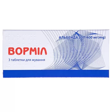 Ворміл таблетки д/жув. по 400 мг №3