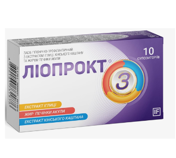 Ліопрокт супозиторії ректальні №10